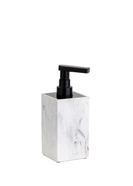 Marble Patterned Black Liquid Soap Dispenser