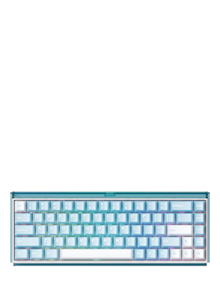 Ray68 HE Blue White 65% AstroAim Magnetic Switch 8K Hz Hall Effect Hotswap ARGB Wireless English Mechanical Gaming Keyboard