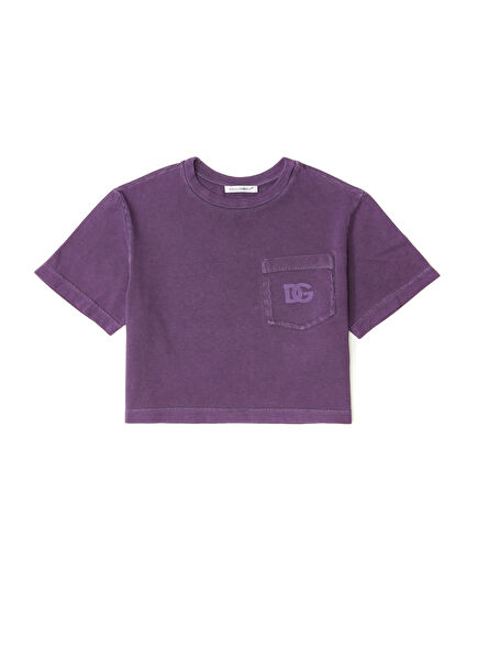 Çok Renkli Logo Detaylı Kız Çocuk T-shirt