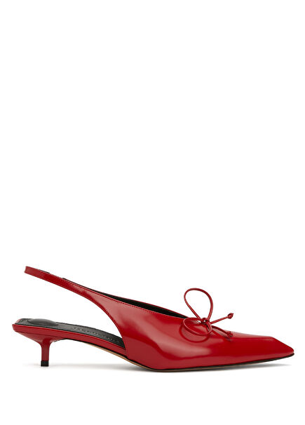 Cubisto Red Leather Pumps