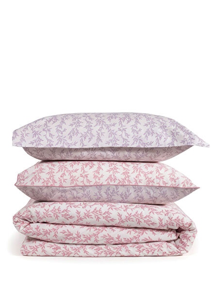 Pure Pink Lilac Battal Size Duvet Cover Set 240x220 cm