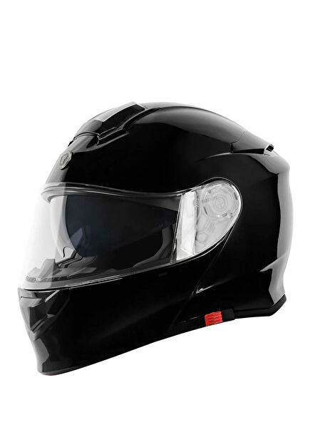T-28 Siyah Çene Açılır Unisex Motosiklet Kaskı