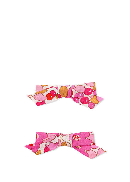 Çiçek Desenli 2'li Kız Bebek Klips Toka