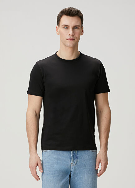 Regular Fit Precise Black T-Shirt