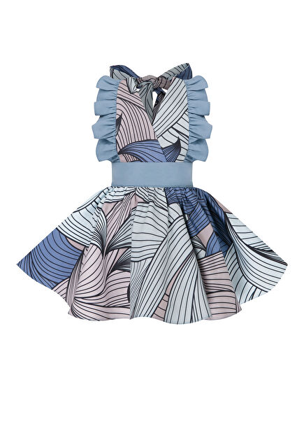 Sunmarine Mavi Kız Çocuk Elbise