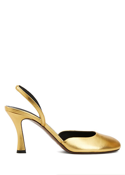Gold Leather Heels