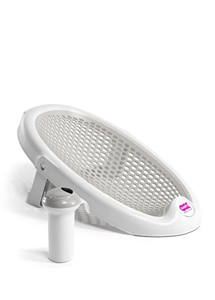 Light Grey Jelly Tub Adapter and Splash Shower 2-Piece Baby Bath Set