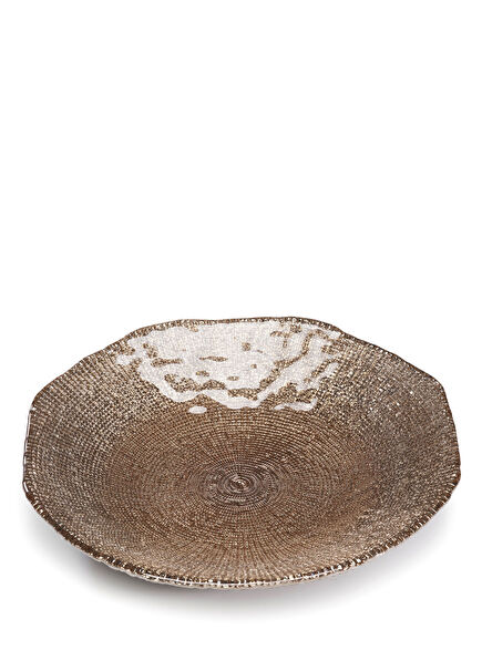 Diamantane Kestane Cam Dekoratif Kase 41 cm