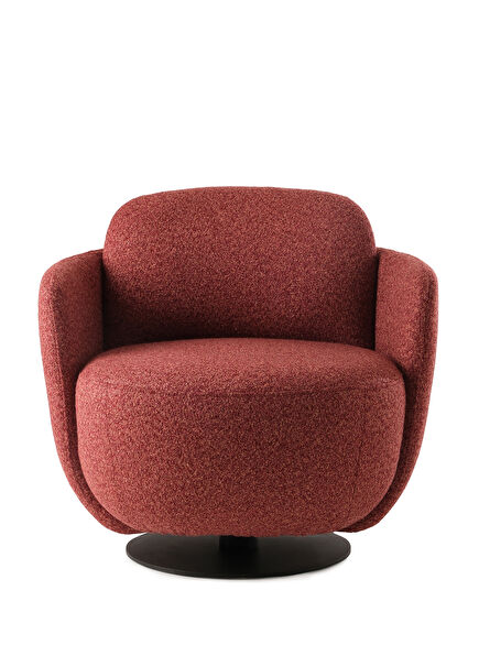 Kubeb Bordo Metal Döner Berjer