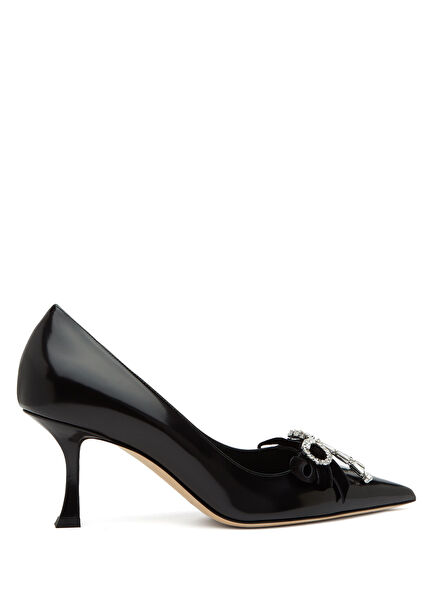 Auria Black Leather Stiletto