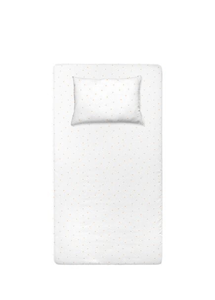 Stars Organik Pamuk Saten Bebek Lastikli Çarşaf ve Yastık Kılıfı Seti 70 x 140 cm + 35 x 45 cm
