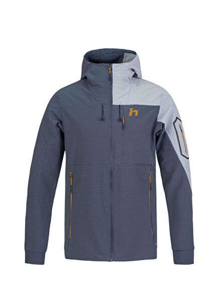 Aren Hoody İndia İnk Sharkskin Kapüşonlu Erkek Outdoor Ceket