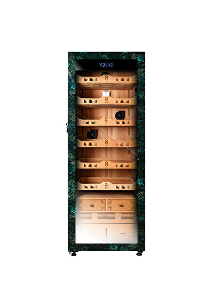 RA-888 Yeşil Wifi Kontrol + Parmakizi Kilitli Puro Dolabı Kabinet 