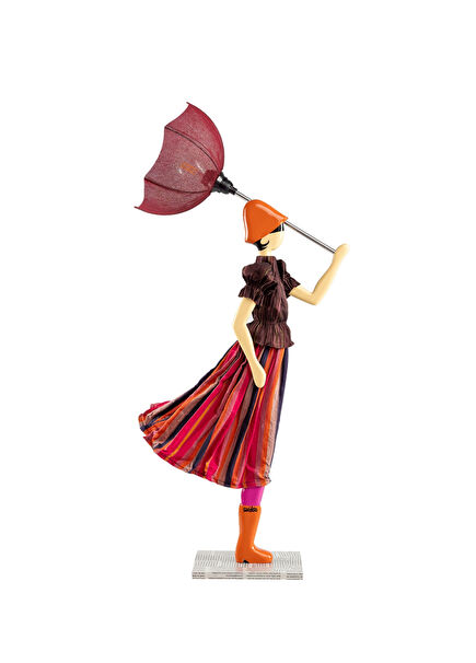 Hippa Burgundy Red Wooden Fabric Lampshade 85 cm