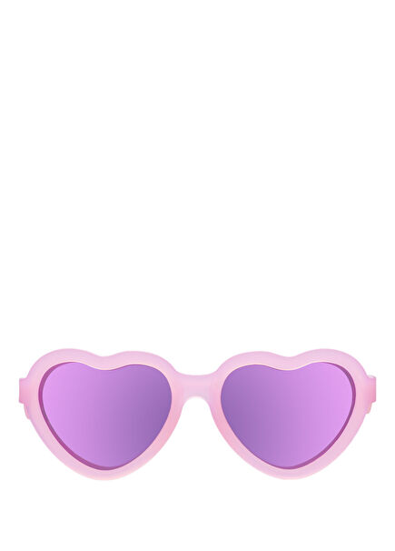 Polarized Heart Frosted Pink Sunglasses for Ages 3-5