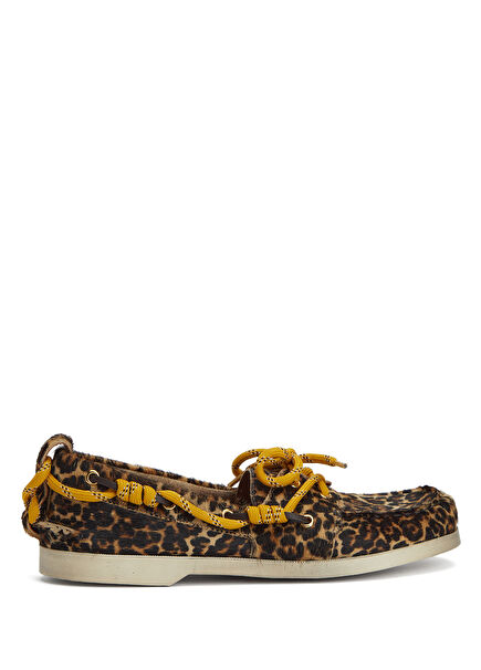 Boat Leopar Kadın Deri Loafer