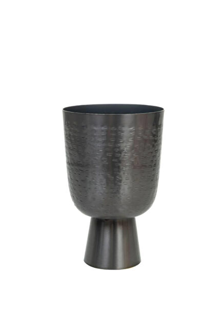 Lauren Antrasit Metal Saksı 15 cm