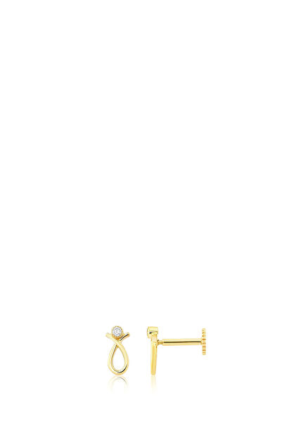 18 Karat Yellow Gold Women's Diamond Earrings