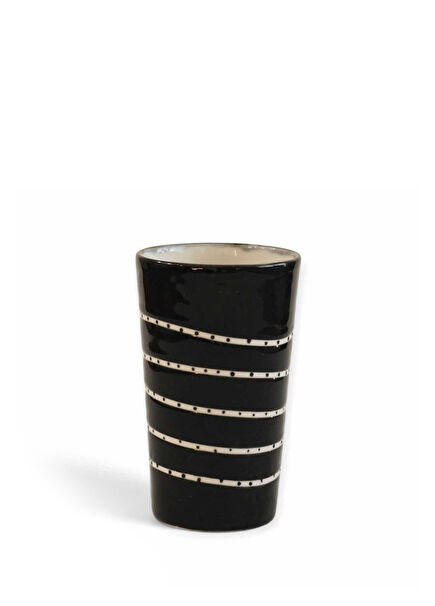 Aura Large Black Porcelain Coffee Mug