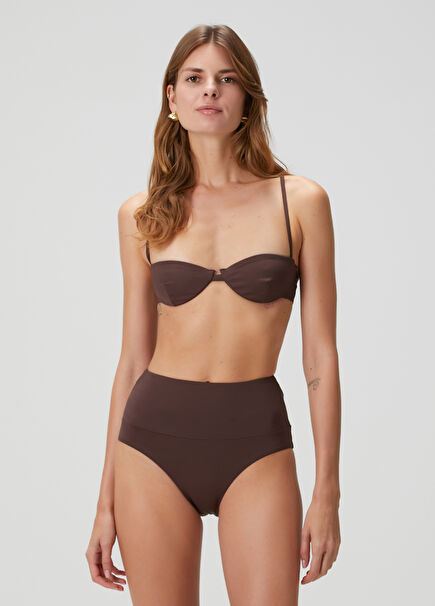 Kahverengi Yüksek Bel Bikini Altı