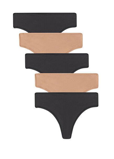 Siyah Kahve Külot Set