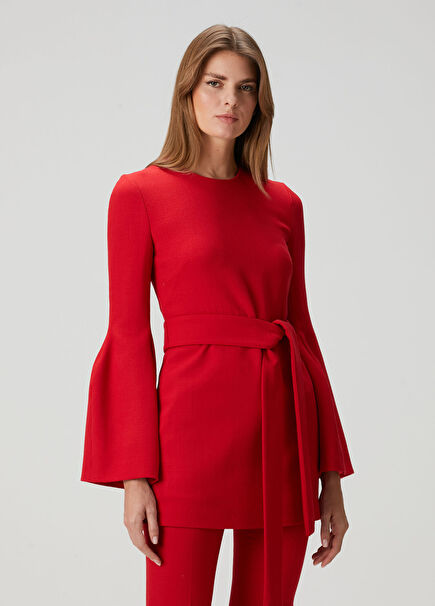 Shandon Kırmızı Yün Tunik