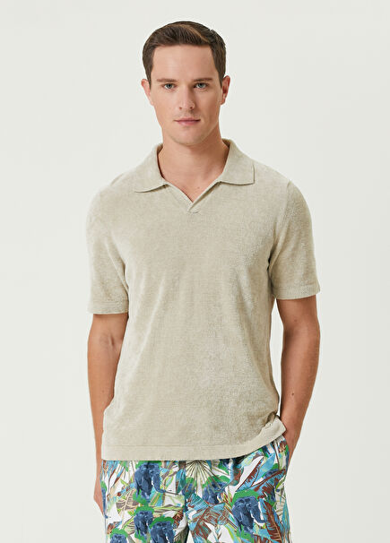 Stone Towel Textured Short Sleeve Sweater