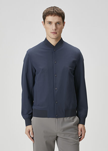 Murphy Dark Navy Blue Bomber Coat