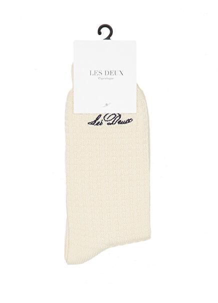 Ivory Waffle Textured Men's Socks