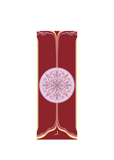 Mandala Serisi Now Here Doğal Kauçuk Kaydırmaz Yoga Matı 4.1 mm