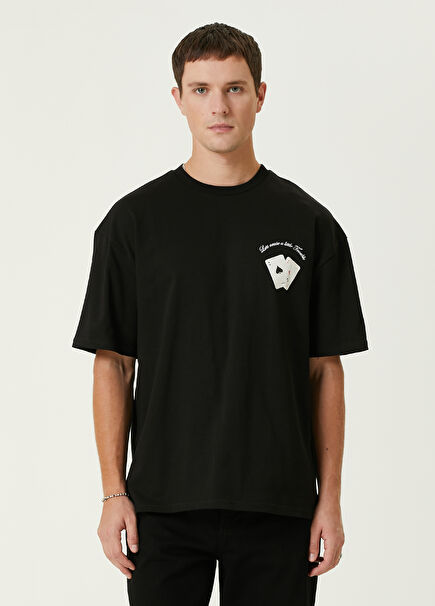 Siyah Baskılı T-shirt