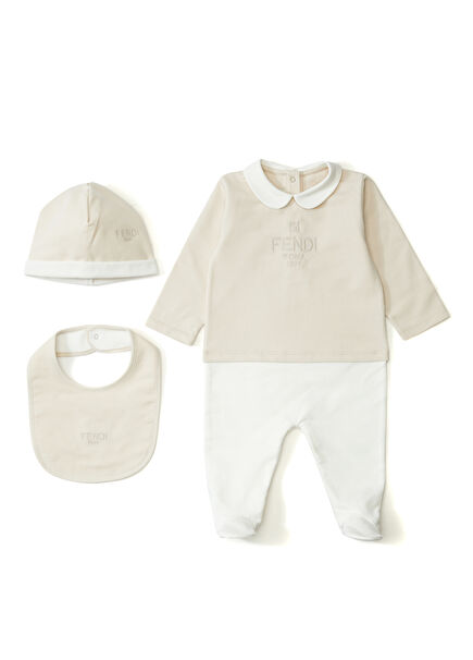 Beige Unisex Baby 3-Piece Newborn Set