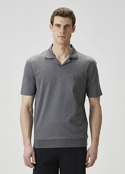 Gri Polo Yaka T-shirt