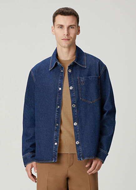 Lacivert Denim Dış Gömlek