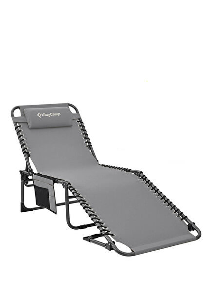 Berlin Classic Comfort Lounge Gri 5 Kademeli Katlanır Kamp Şezlong