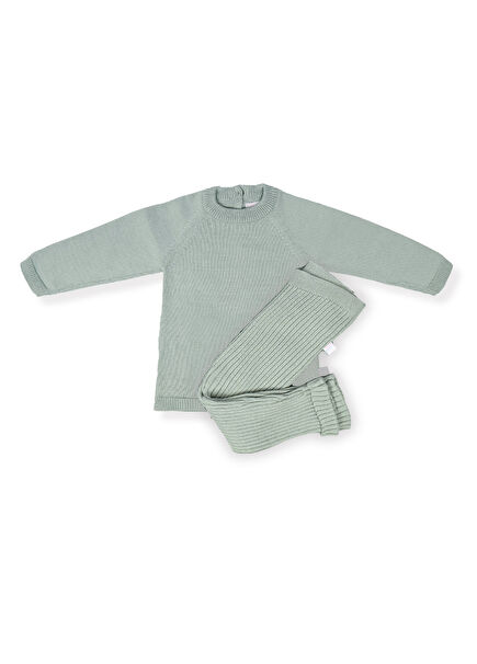 Ivy Mint Organic Cotton Unisex Baby 2-Piece Knitwear Set
