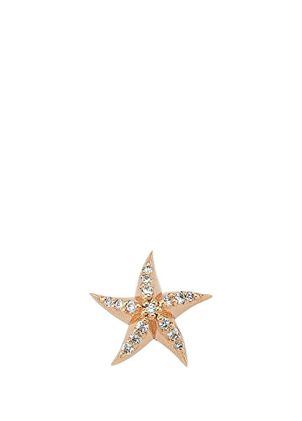 Starfish Diamond XSmall Single Gold Earrings