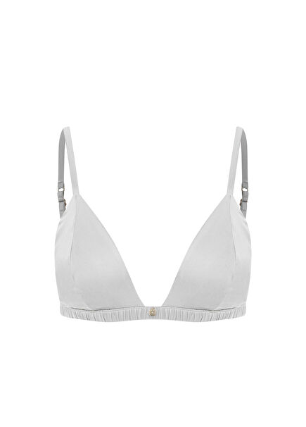 Ice Blue Silk Triangle Women's Bra