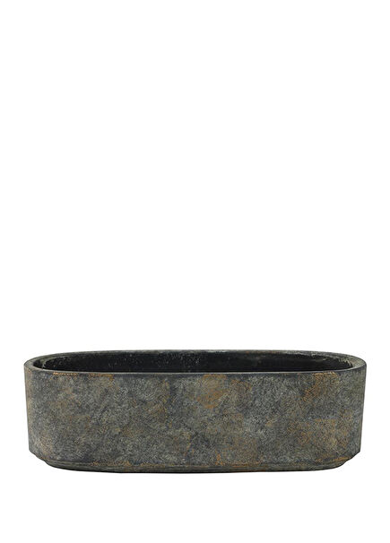 Saar Siyah Çimento Saksı 