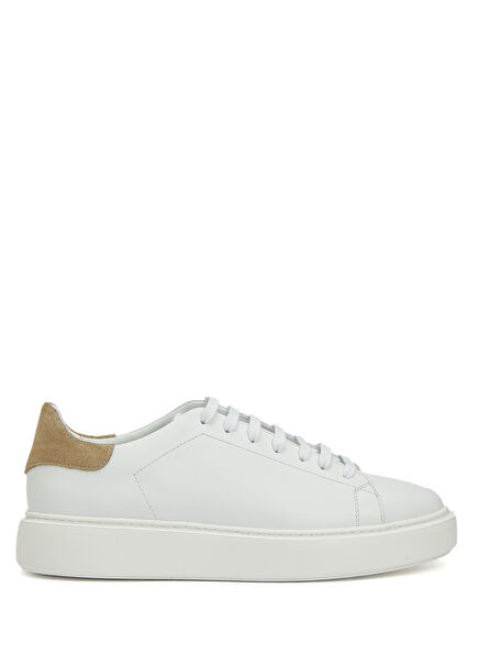 Beyaz Erkek Deri Sneaker