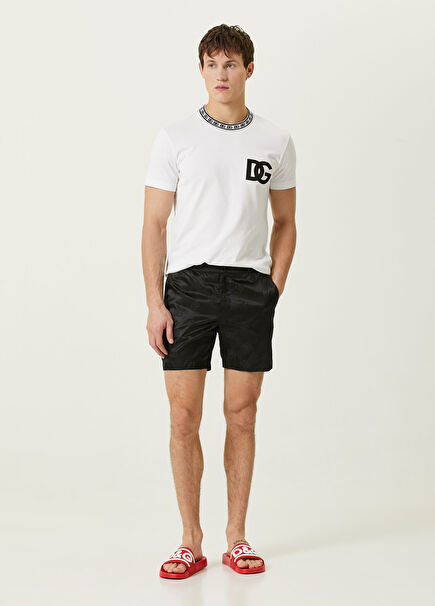 Siyah Logo Desenli Mayo