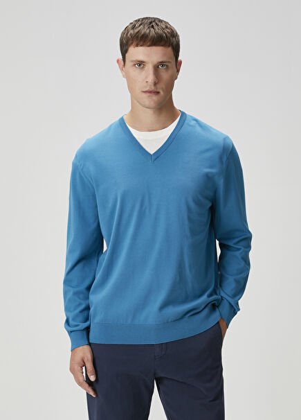 Turquoise Organic Cotton Sweater