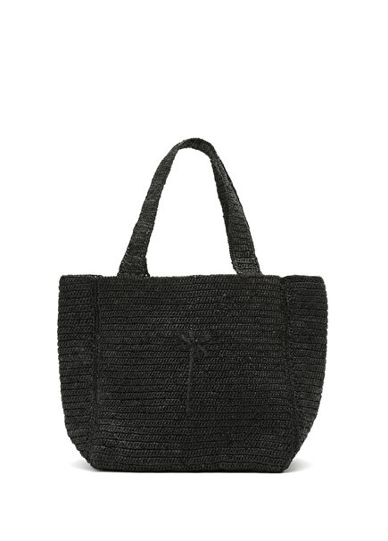 Zuma Black Women's Raffia Bag
