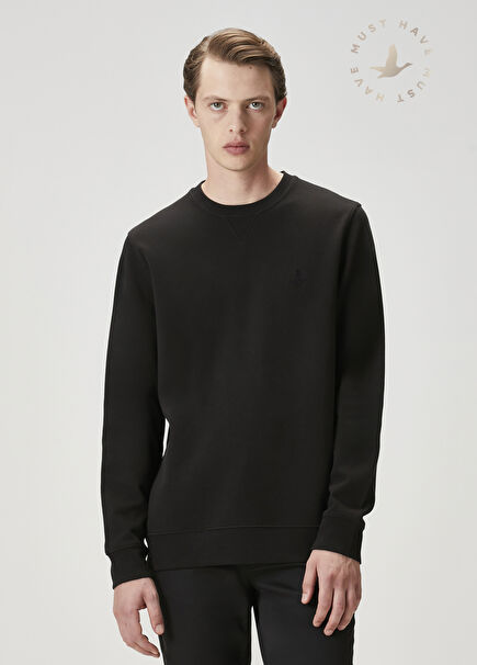 Siyah Basic Sweatshirt