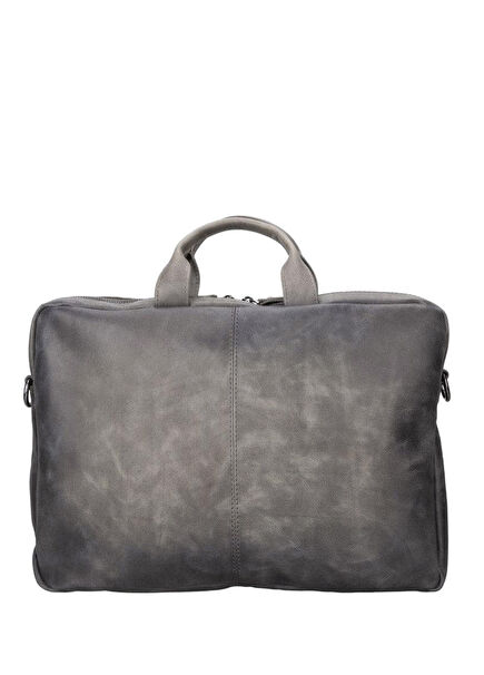 BloomUrban Shield Ash Gray Leather 16" Unisex Laptop Macbook Bag