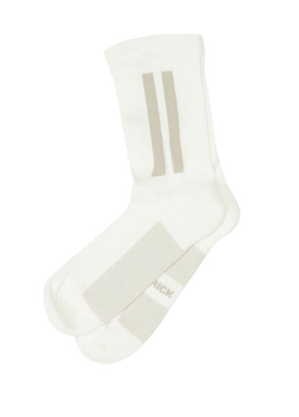 White Logo Detailed Women's Socks