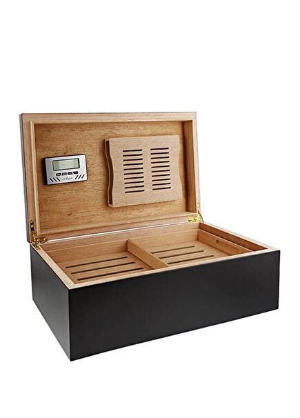Siyah Premium Humidor Puro Kutusu