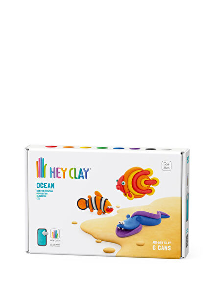 Ocean Clownfish, Discus Fish and Eel Set of 6 Air-Dry Clay