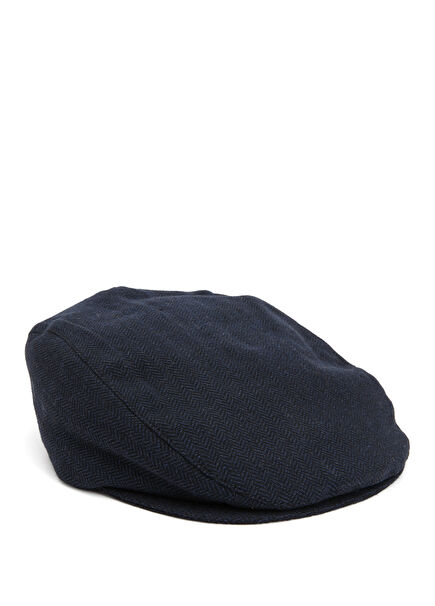 Navy Blue Patterned Men's Hat