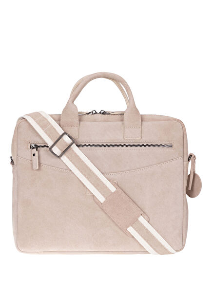 Mist Still Mink Suede Leather 13-14'' MacBook Laptop Bag